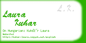 laura kuhar business card